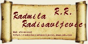 Radmila Radisavljević vizit kartica